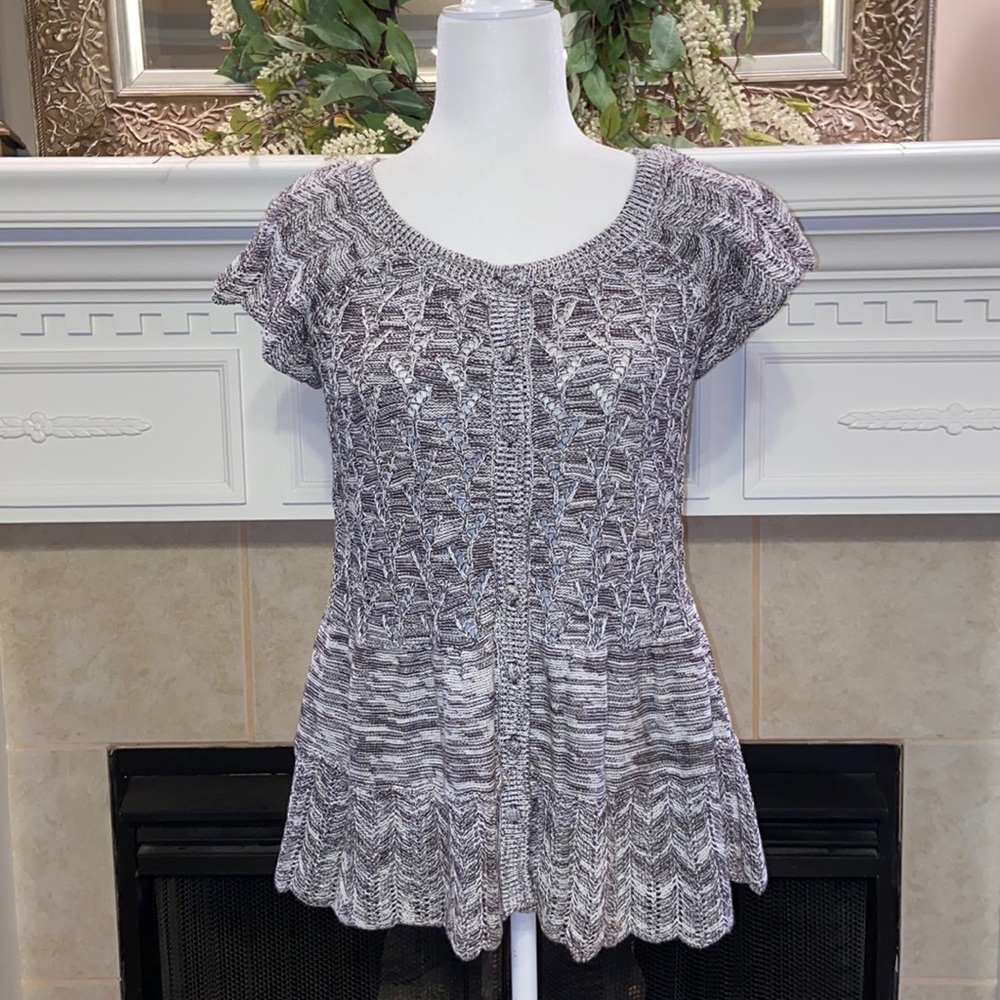 Grace Elements Cap Sleeve Sweater Top